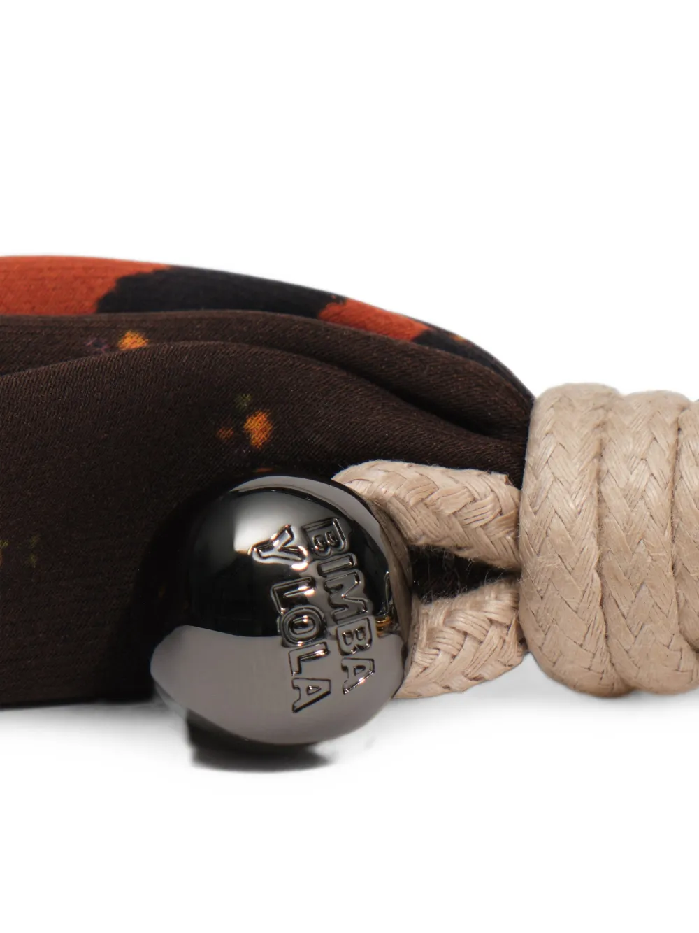 BIMBA Y LOLA Sleutelhanger met sjaal en patchwork Bruin