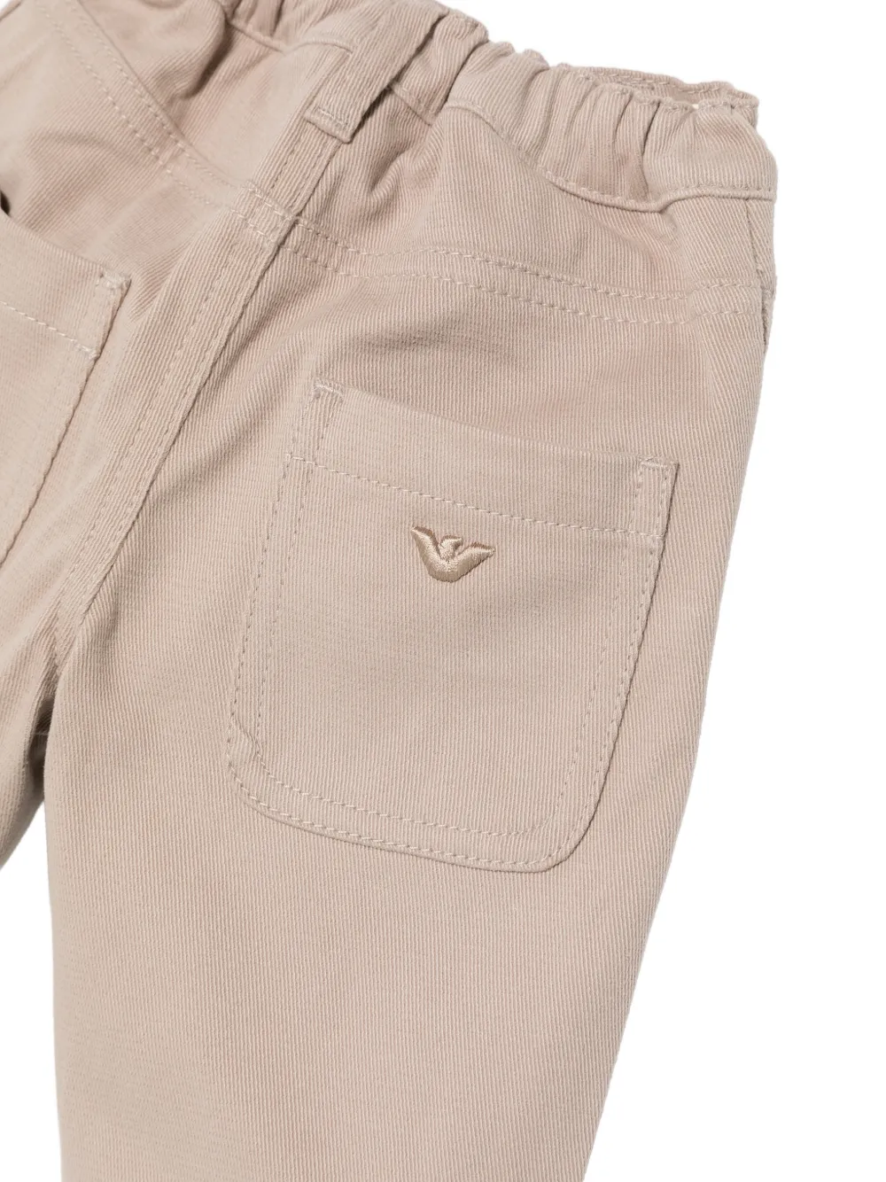 Emporio Armani Kids Jeans met elastische taille Beige