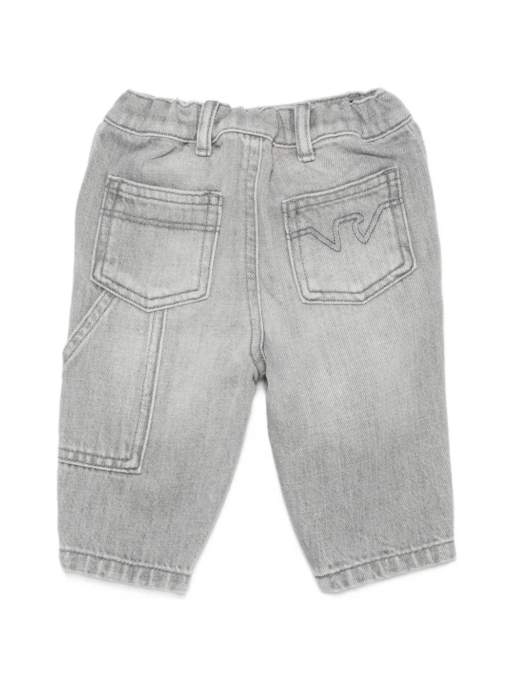 Emporio Armani Kids Jeans met elastische tailleband Grijs