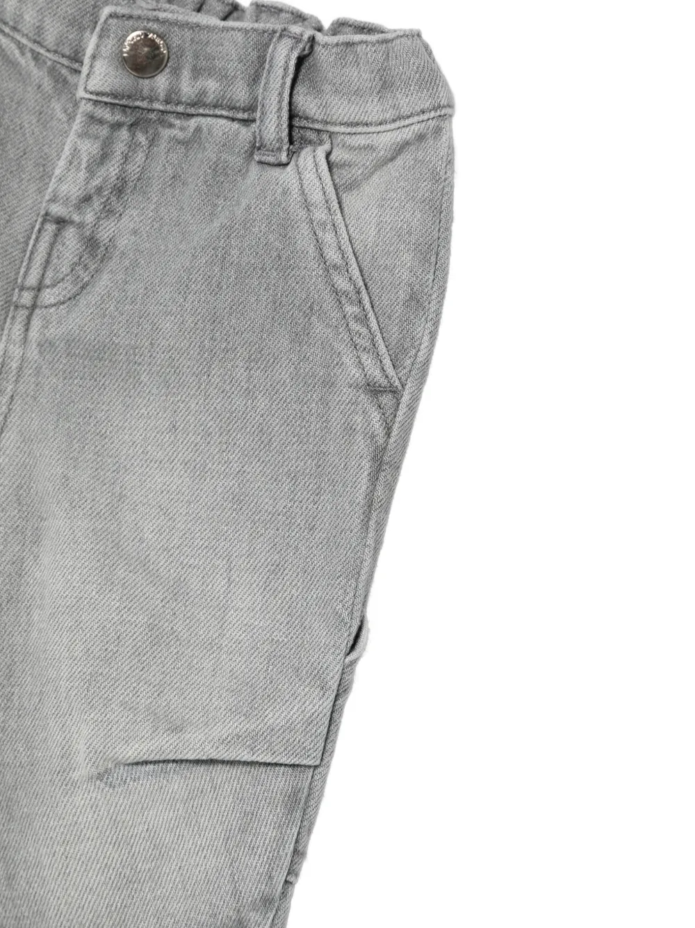 Emporio Armani Kids Jeans met elastische tailleband Grijs