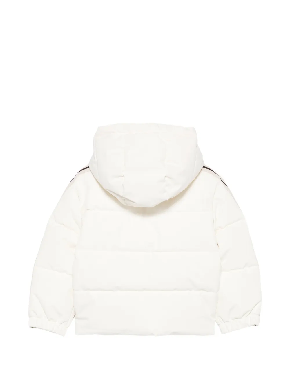Palm Angels Kids Donsjack met logoprint Beige
