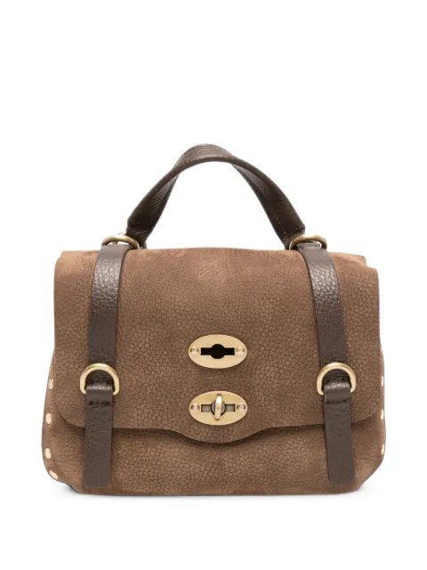 Zanellato baby Postina stud-embellished suede tote bag