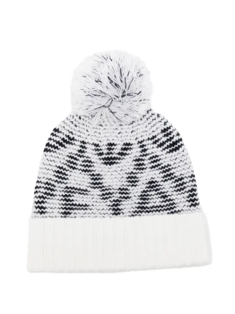Emporio Armani Kids logo-intarsia pompom beanie hat