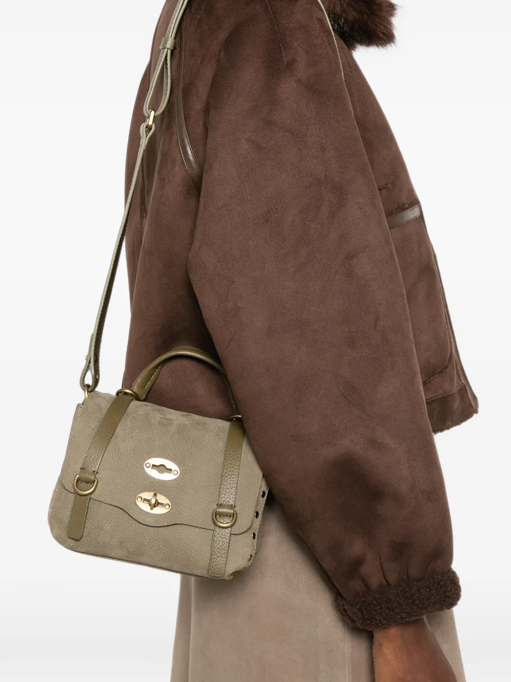 Zanellato Baby Postina nubuckleren shopper Groen