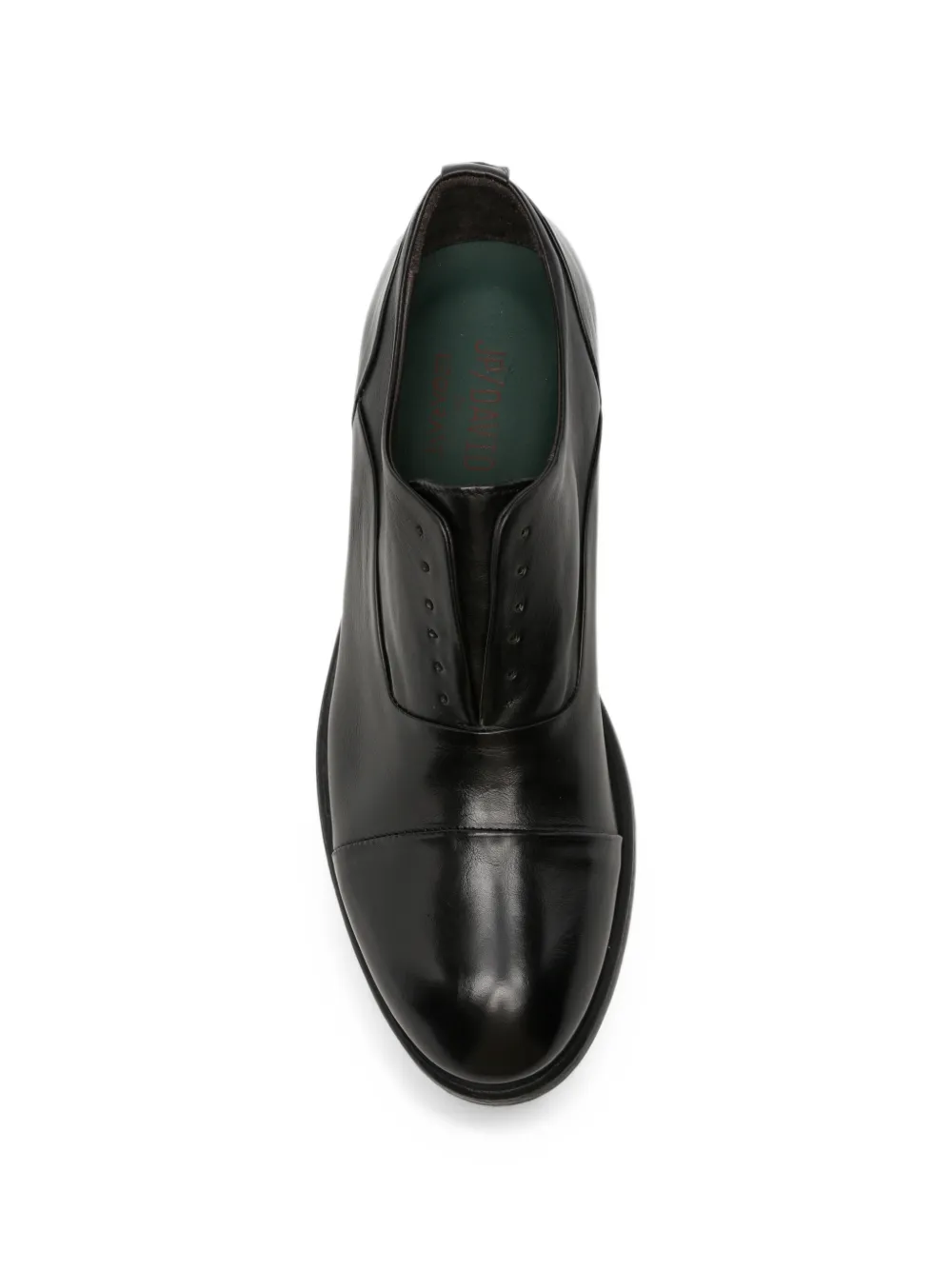 LeQarant cap-toe leather loafers Zwart