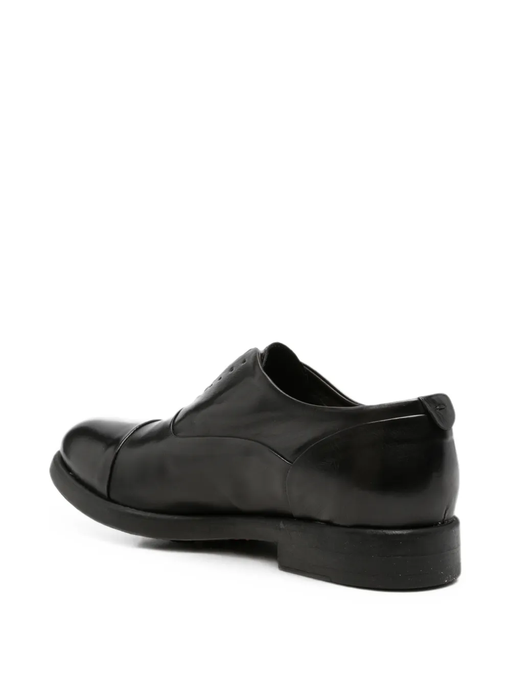 LeQarant cap-toe leather loafers Zwart