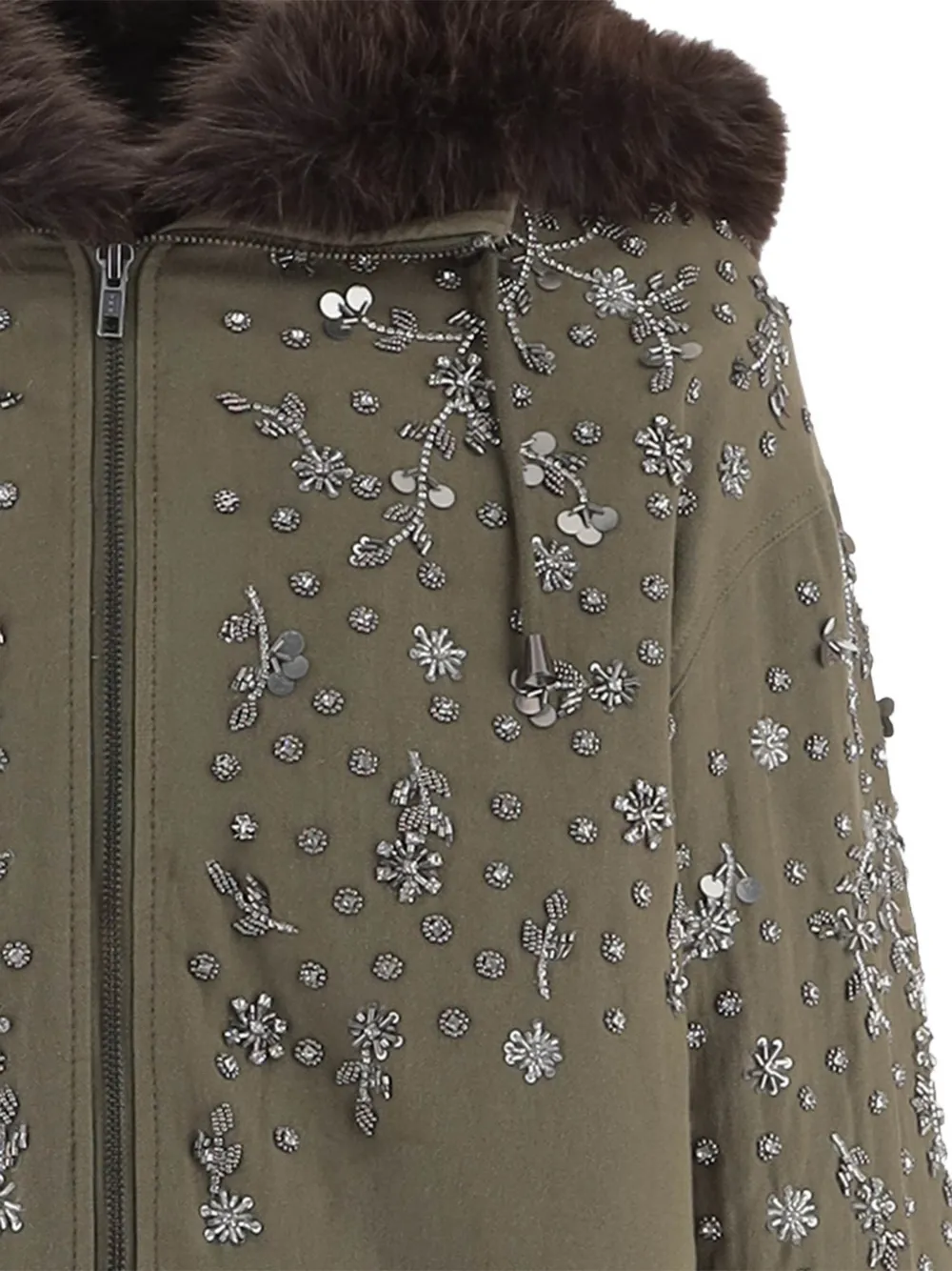 Stella McCartney Novelle jack verfraaid met kristallen Groen