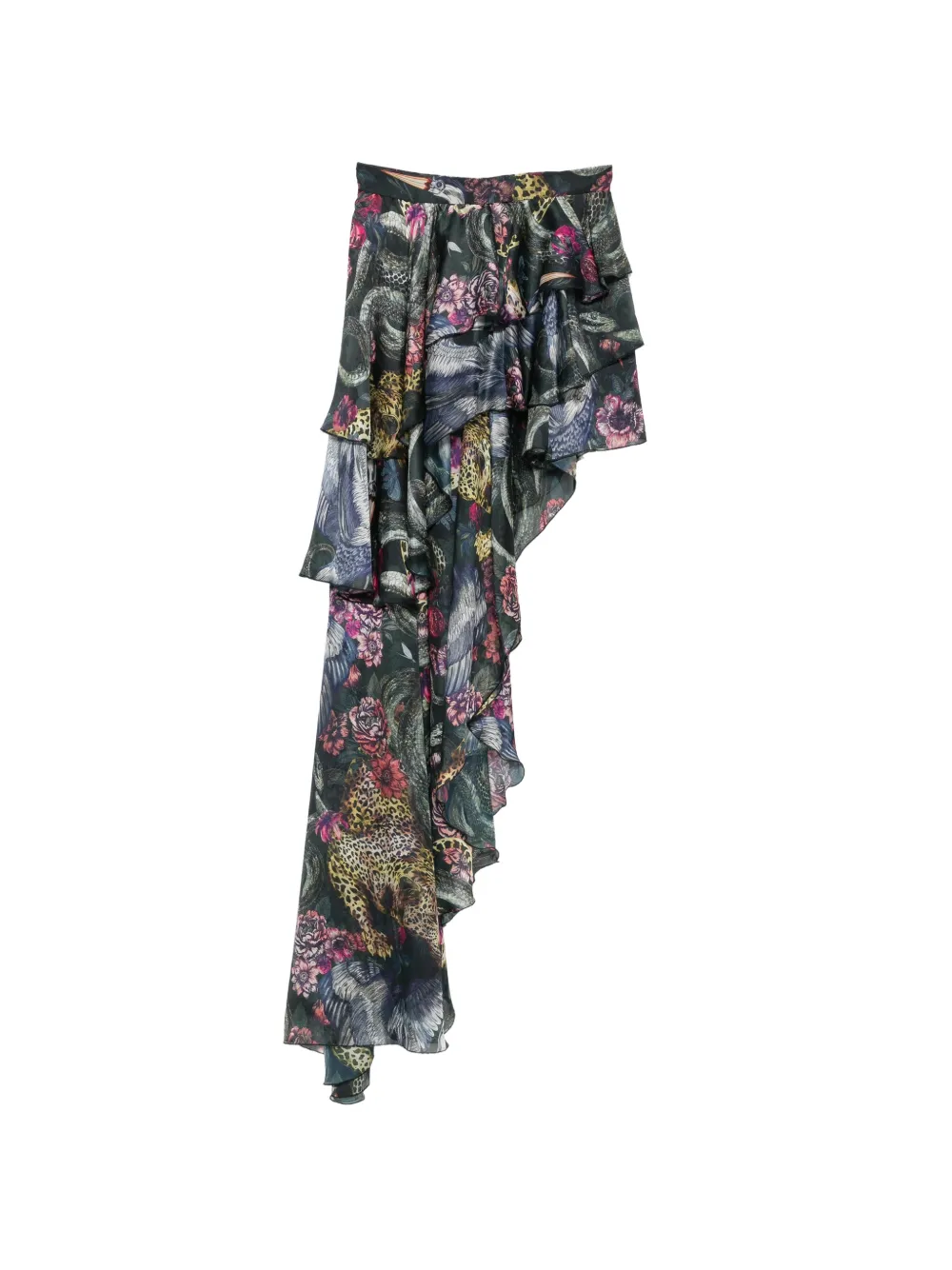 Just Cavalli ruffled asymmetric-hem skirt