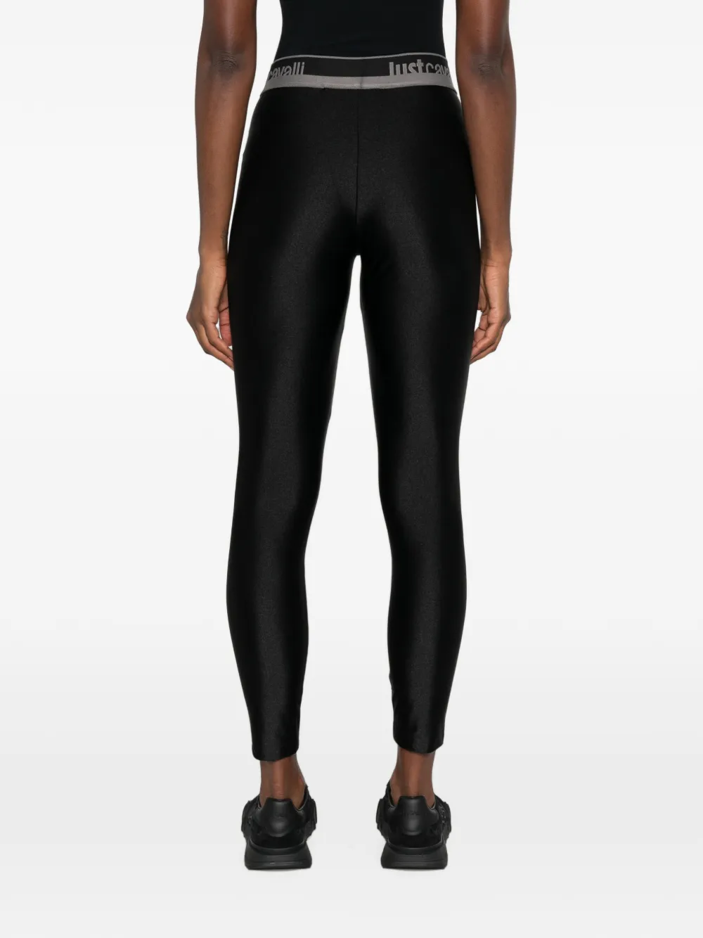 Just Cavalli Legging met logoband Zwart
