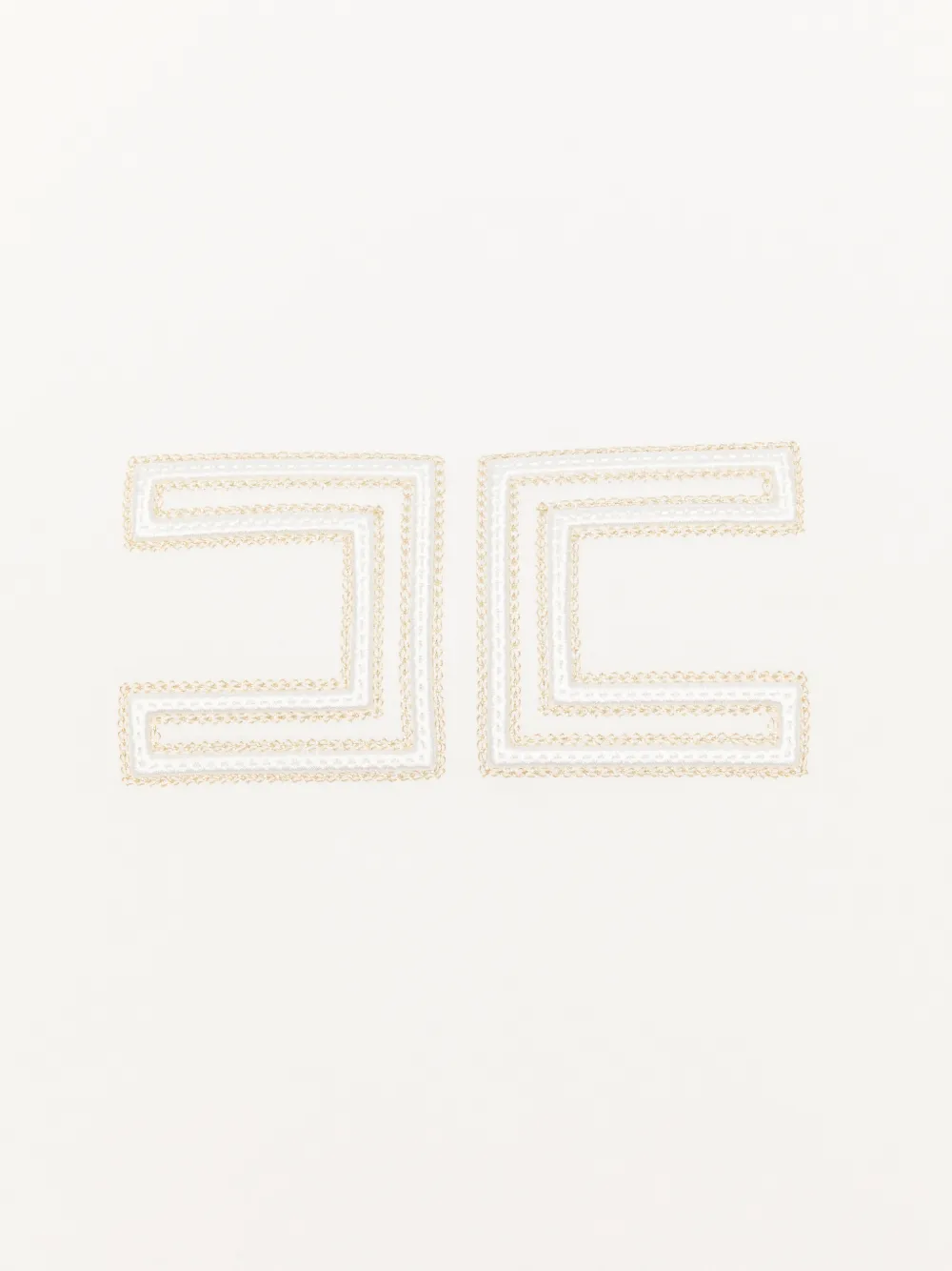 Elisabetta Franchi La Mia Bambina Deken met logodetail Wit