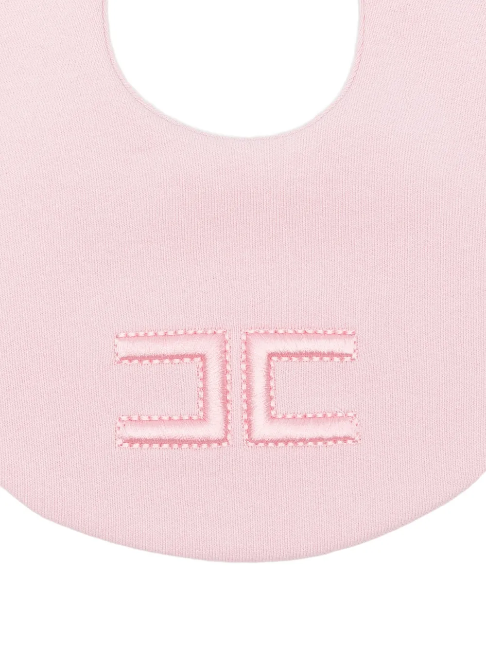 Elisabetta Franchi La Mia Bambina Slabbetje met geborduurd logo Roze