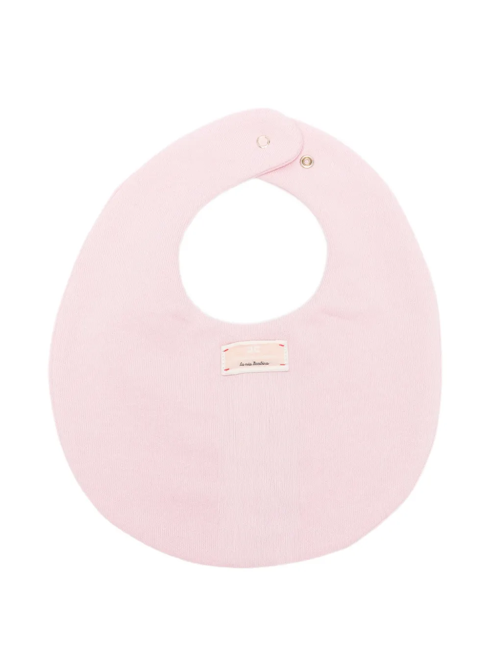 Elisabetta Franchi La Mia Bambina Slabbetje met geborduurd logo Roze