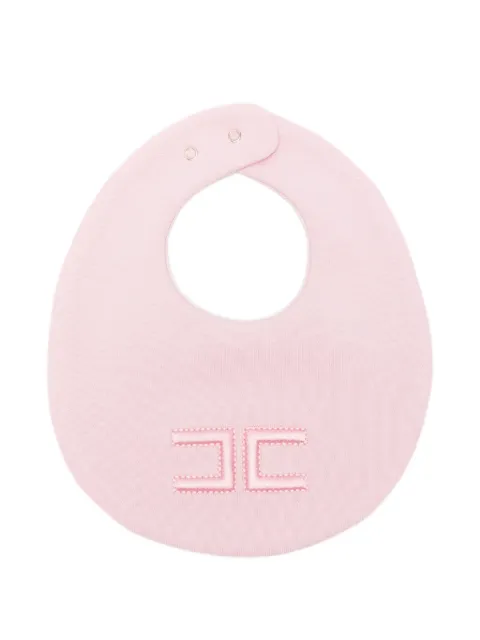 Elisabetta Franchi La Mia Bambina babero Bavetta con logo bordado