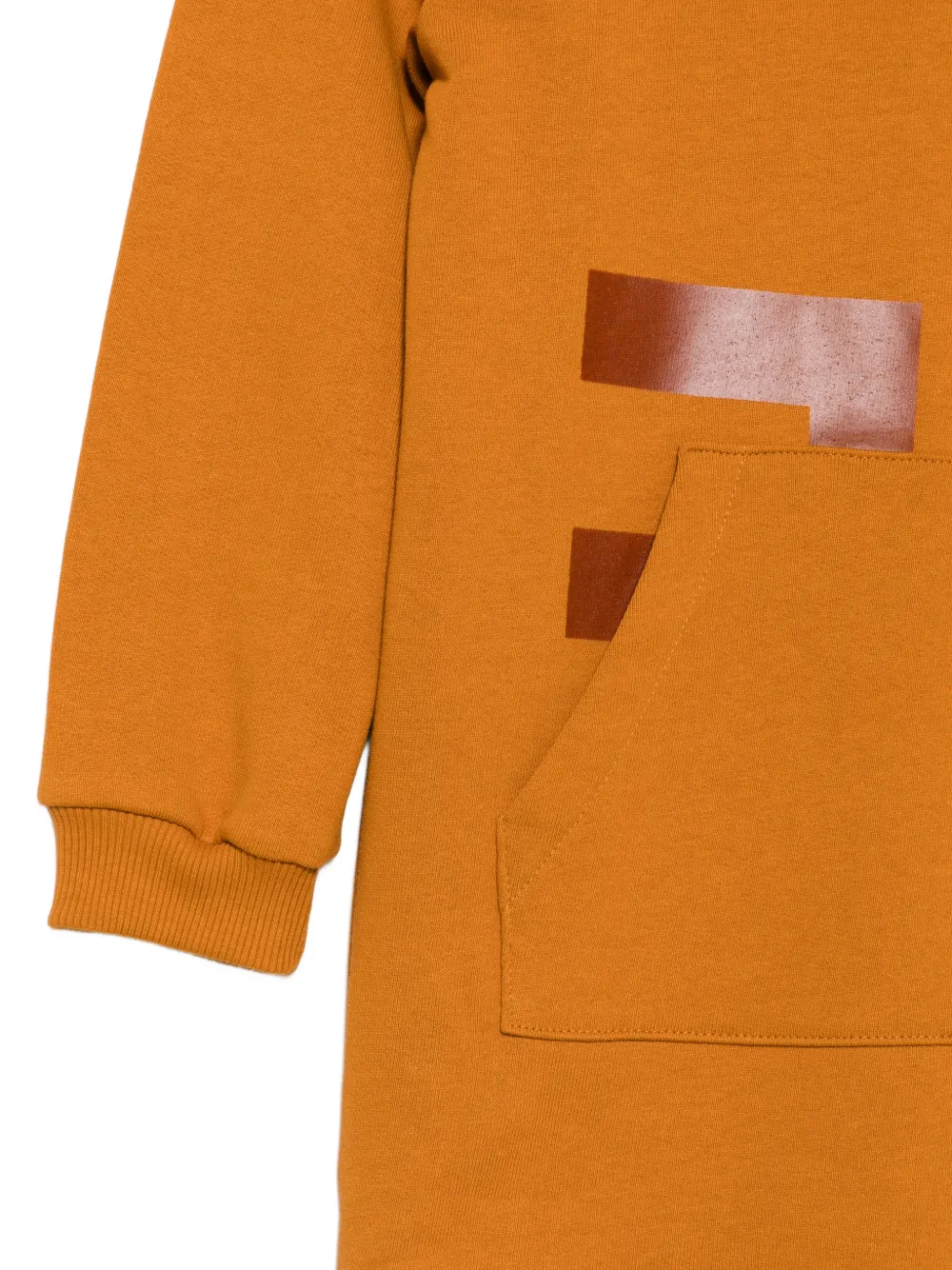 Elisabetta Franchi La Mia Bambina Hoodie-jurk met logoprint Geel