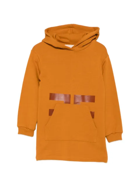 Elisabetta Franchi La Mia Bambina robe-hoodie à logo imprimé