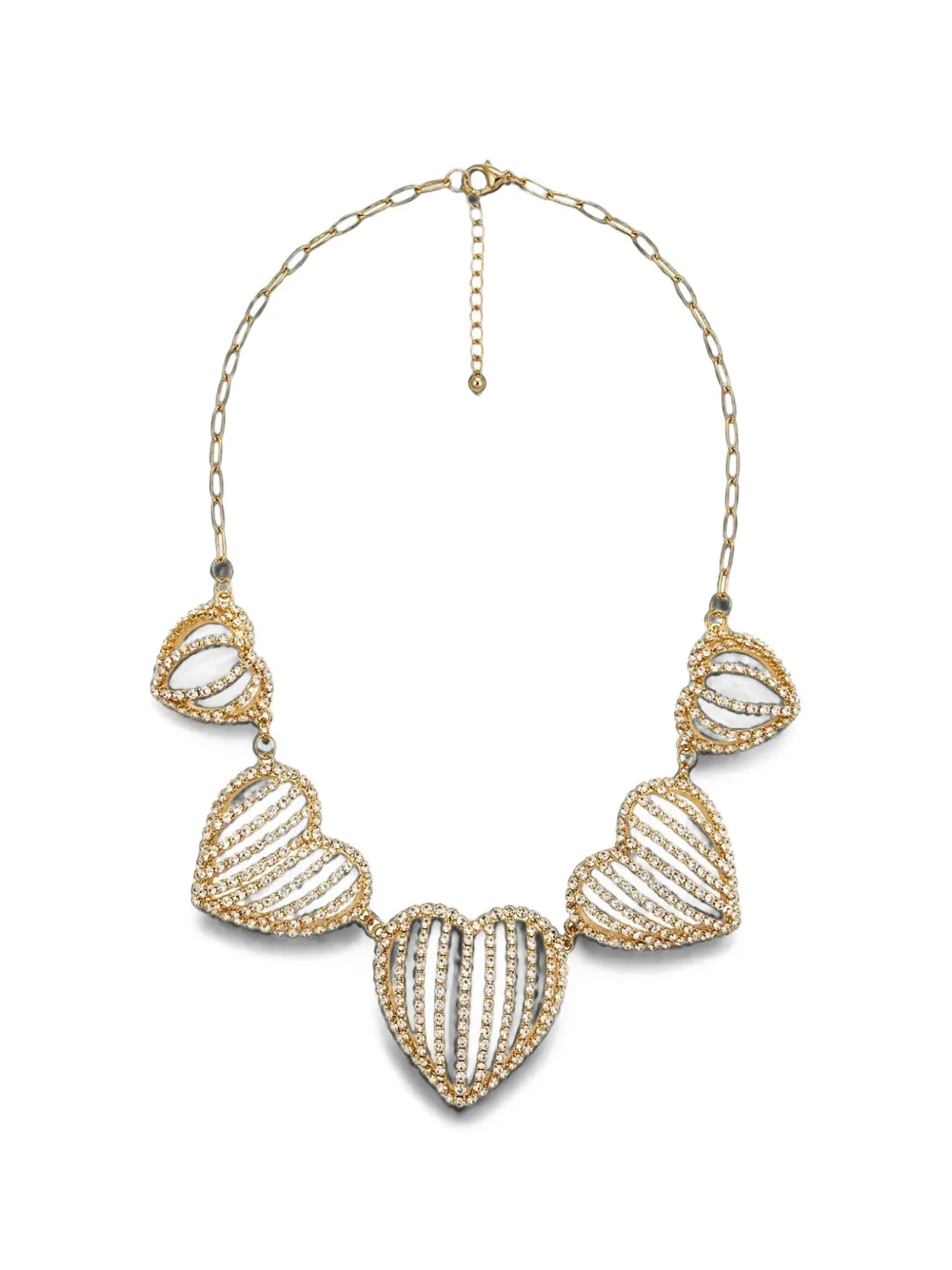 Rosantica crystal-embellished heart-motif necklace - Oro