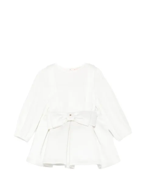 Elisabetta Franchi La Mia Bambina bow-detail pleated dress
