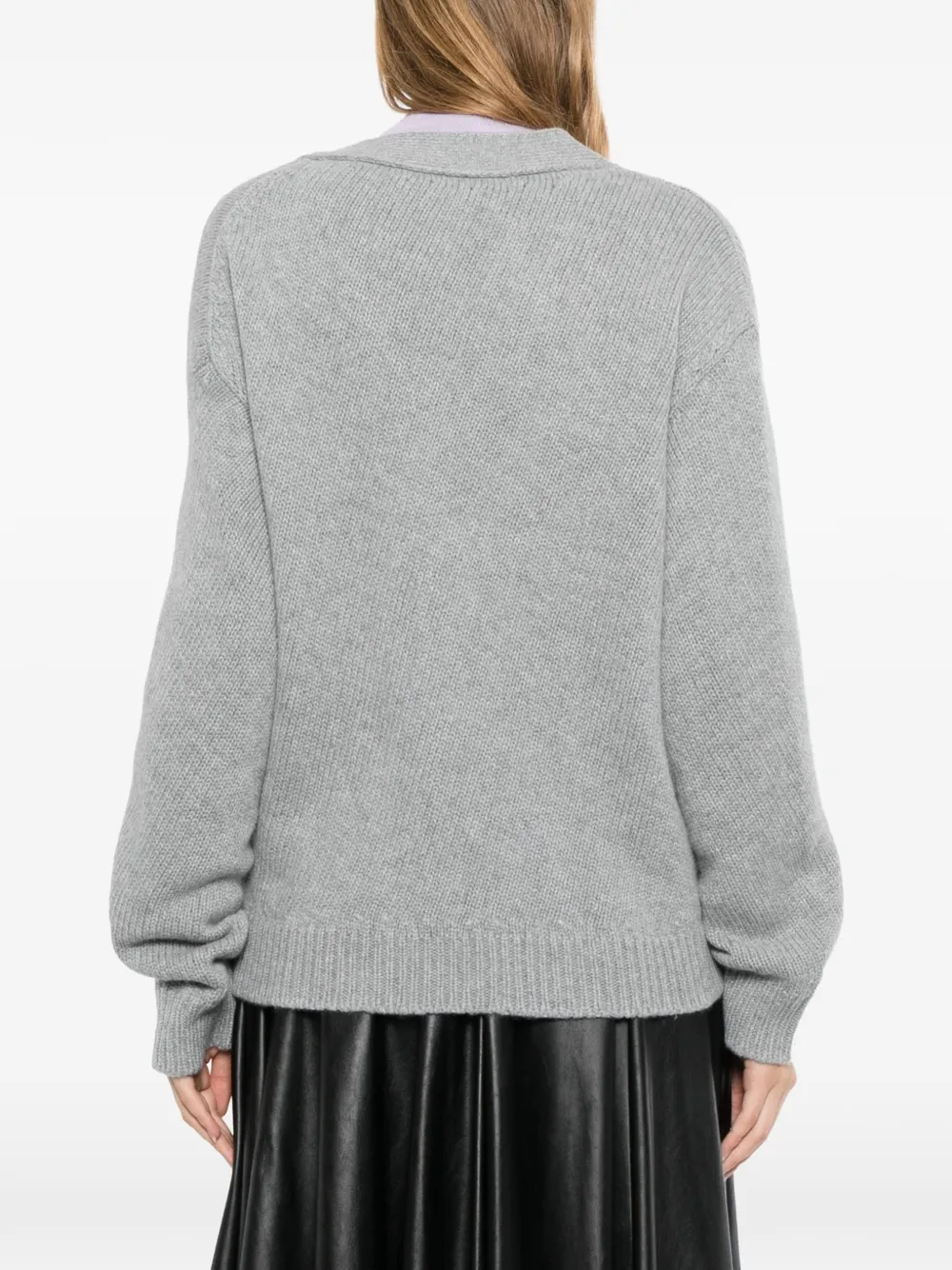 Jil Sander Vest met V-hals en diagonale knopen Grijs