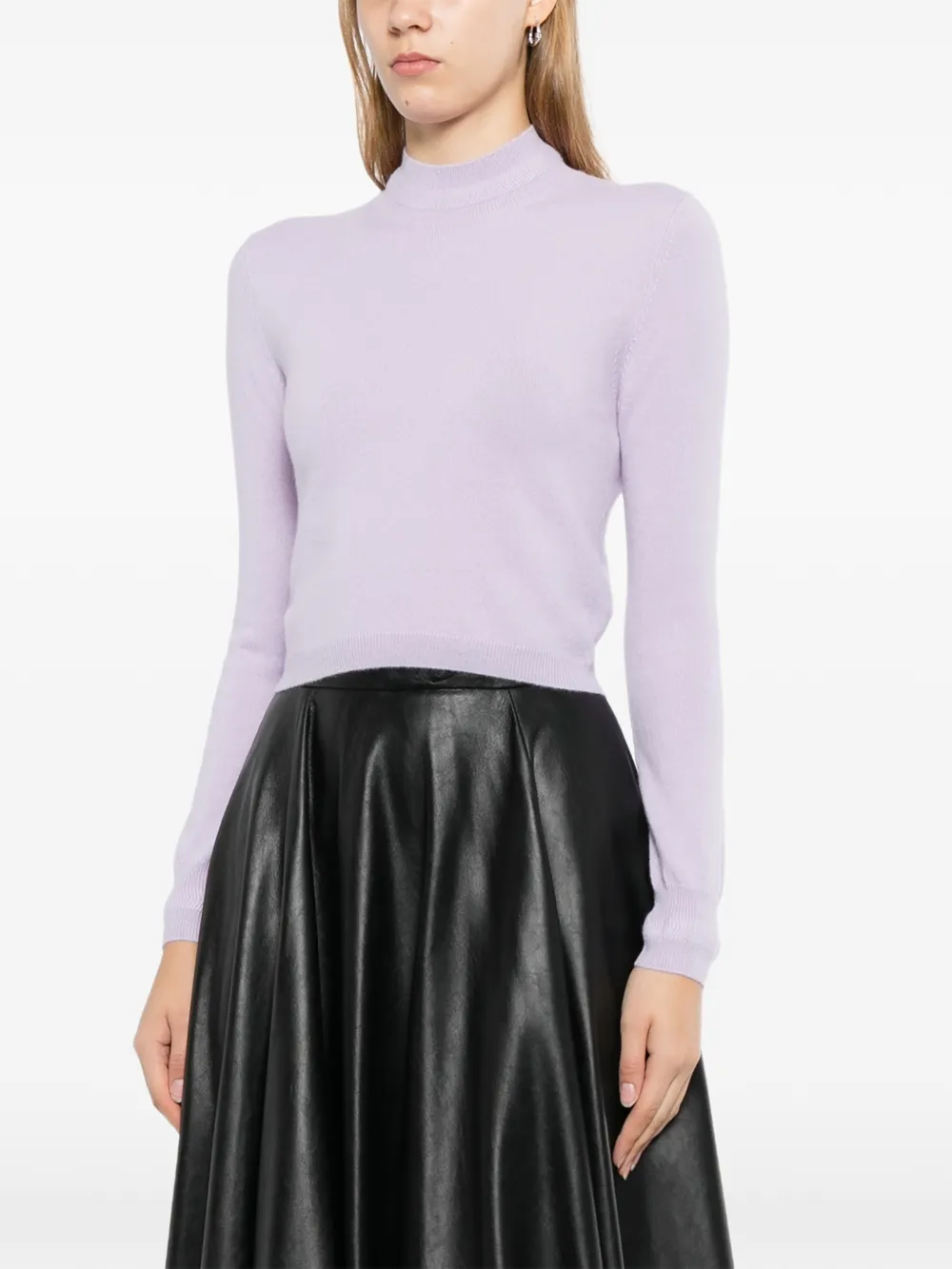 Jil Sander Kasjmier trui met hoge hals Paars