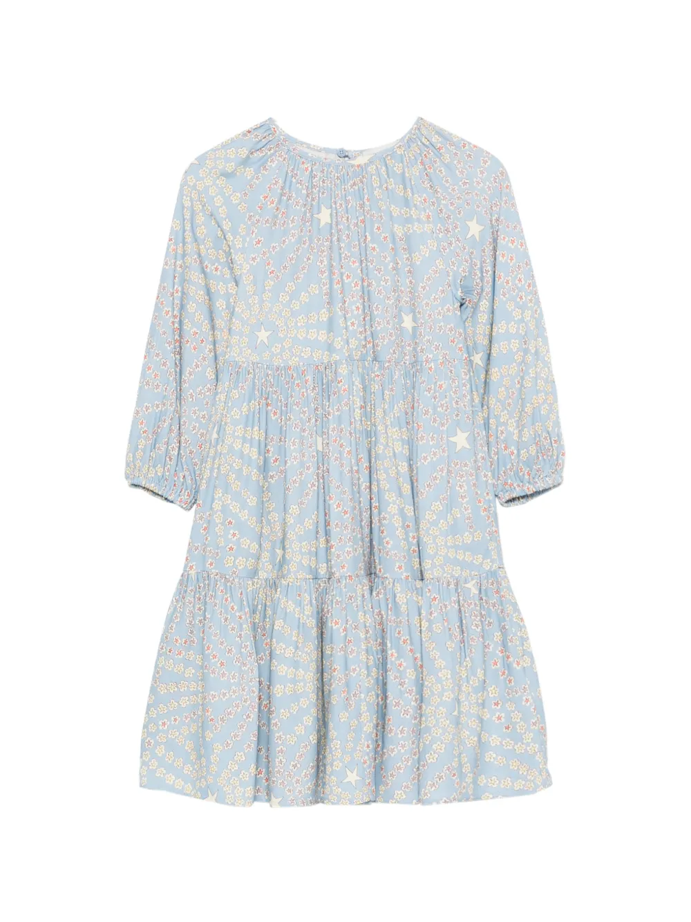 Stella McCartney Kids star-print tiered dress - Blu