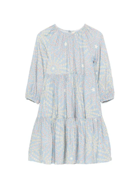 Stella McCartney Kids robe imprimée à volants superposés