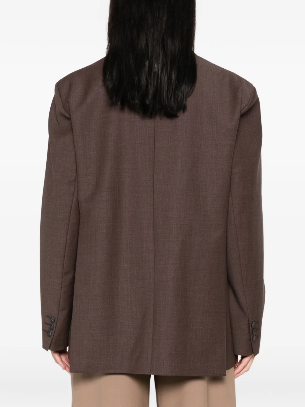 The M Carmen Single-breasted Blazer In Brown
