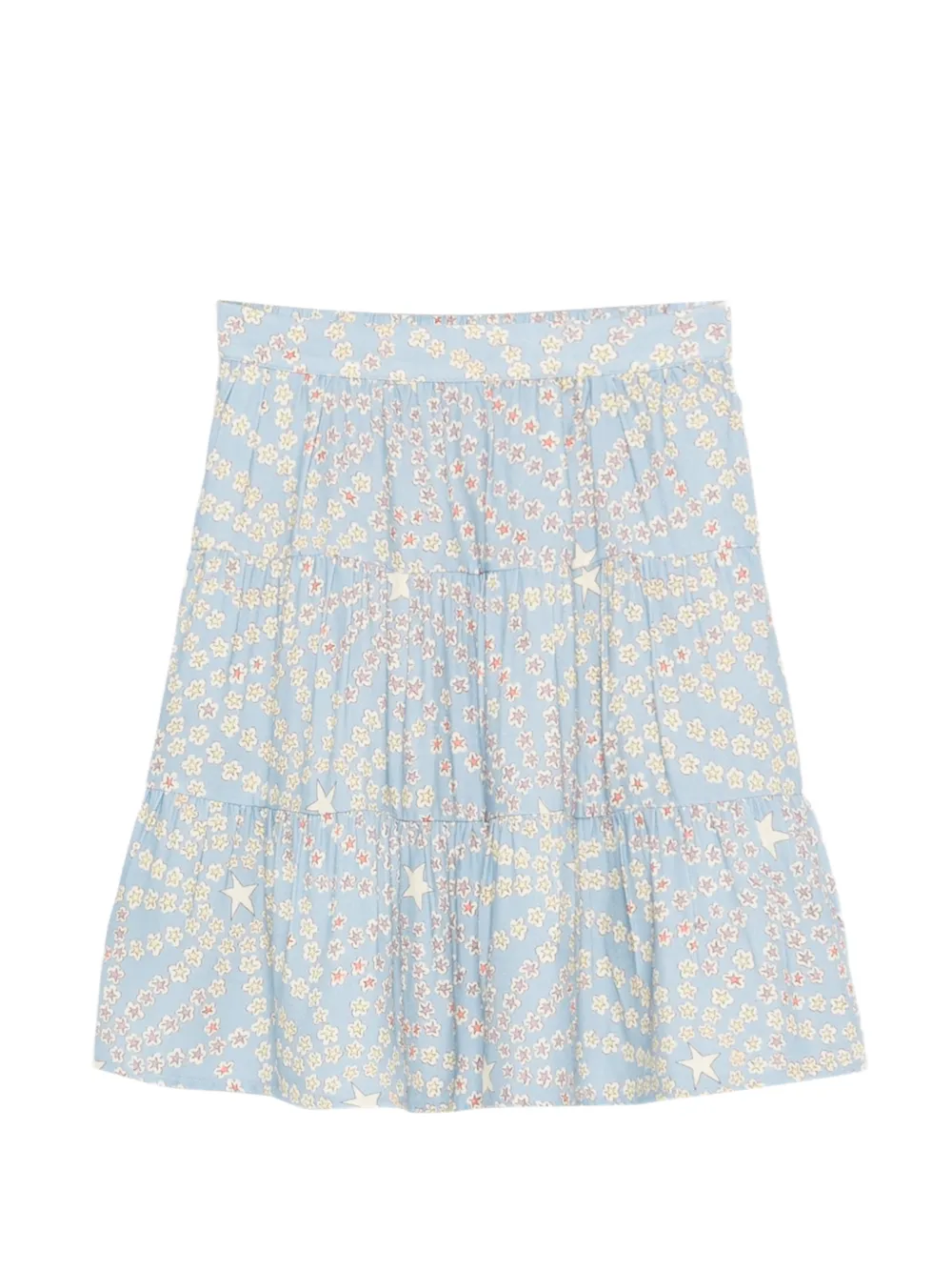 Stella McCartney Kids star-print tiered skirt - Blu