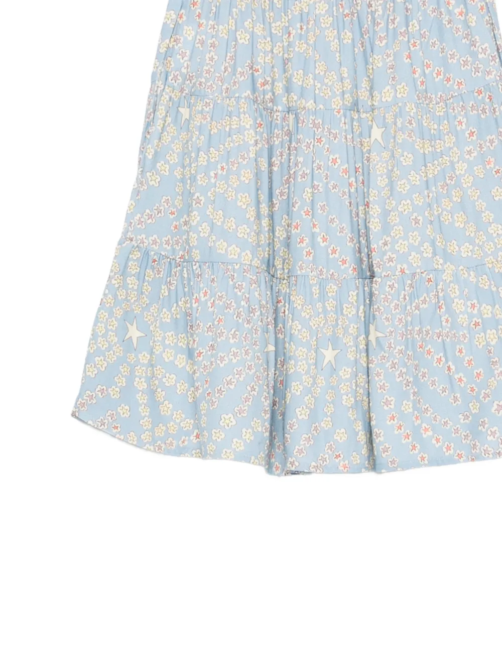 Stella McCartney Kids Gelaagde rok met sterrenprint Blauw