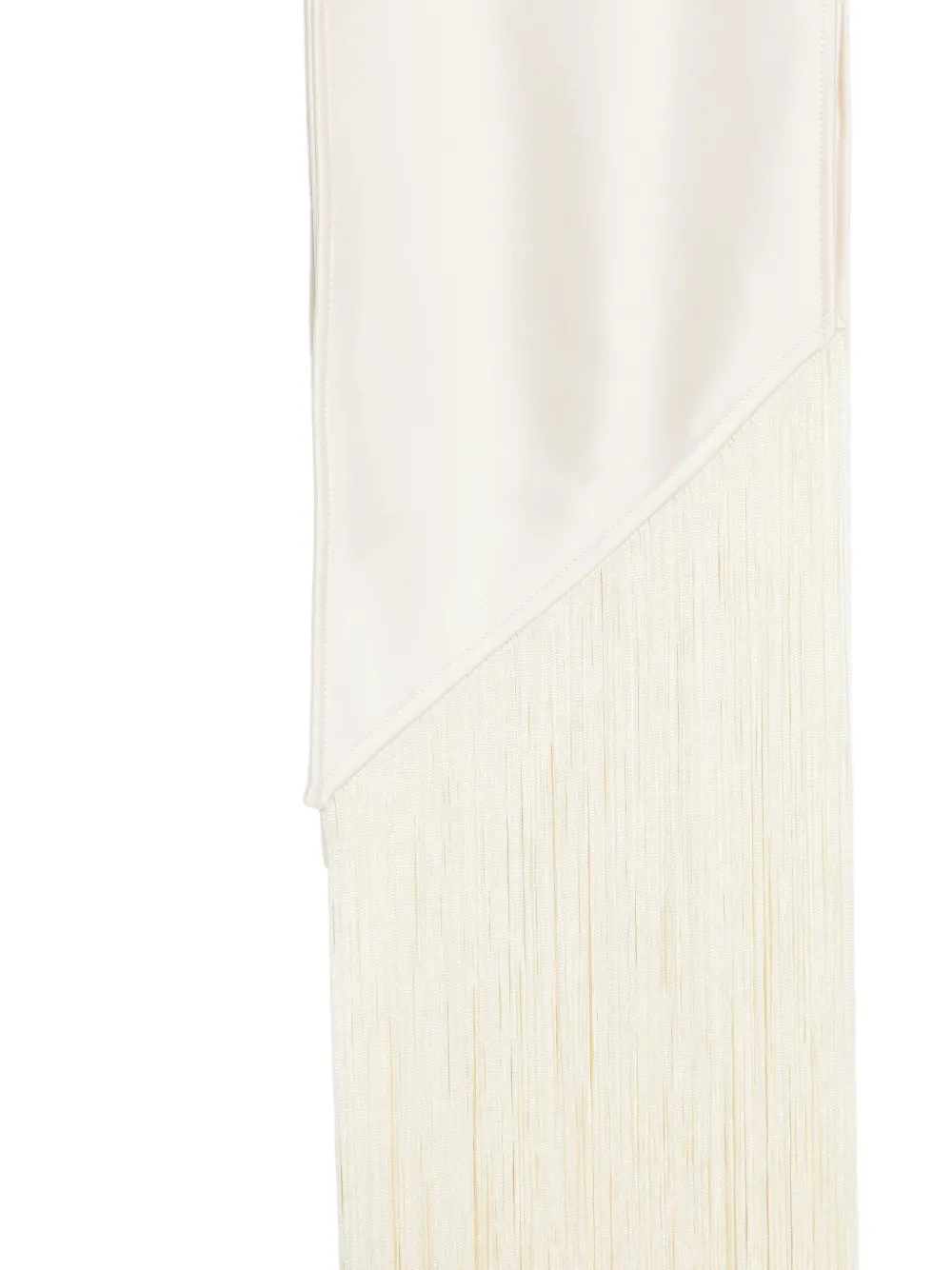 the M.. Safia fringe-trim scarf Beige