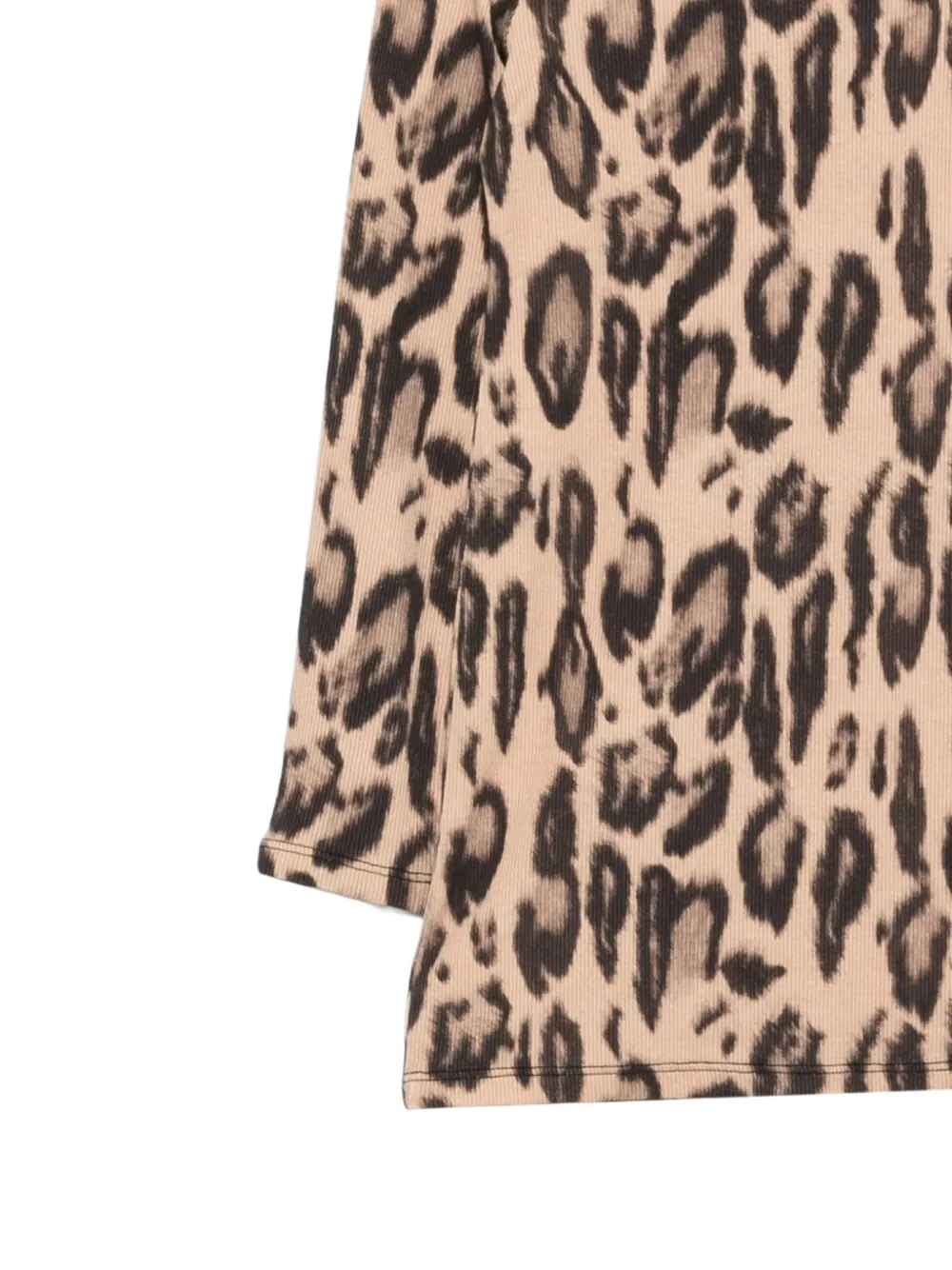 Stella McCartney Kids Geribbelde jurk met luipaard-print Beige