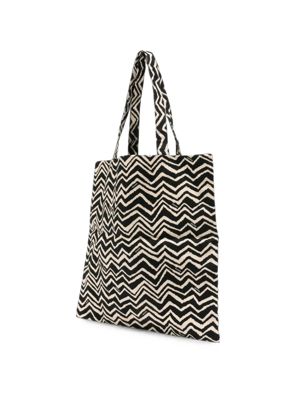Missoni Kids Borsa tote con motivo a zigzag - Nero