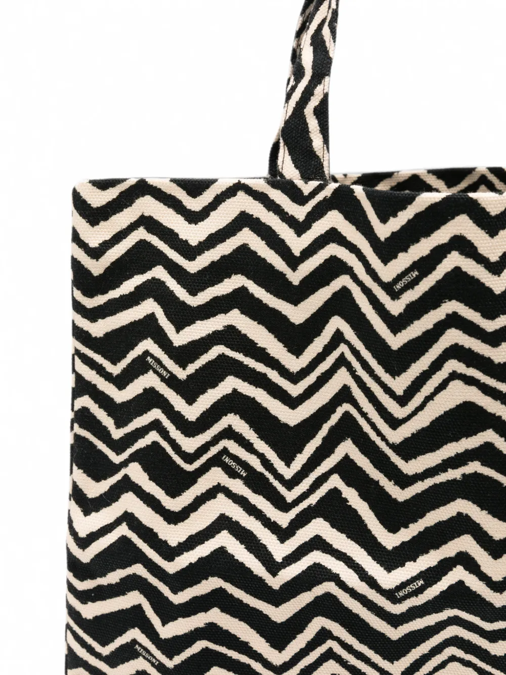 Missoni Kids Shopper met zigzag-patroon Zwart