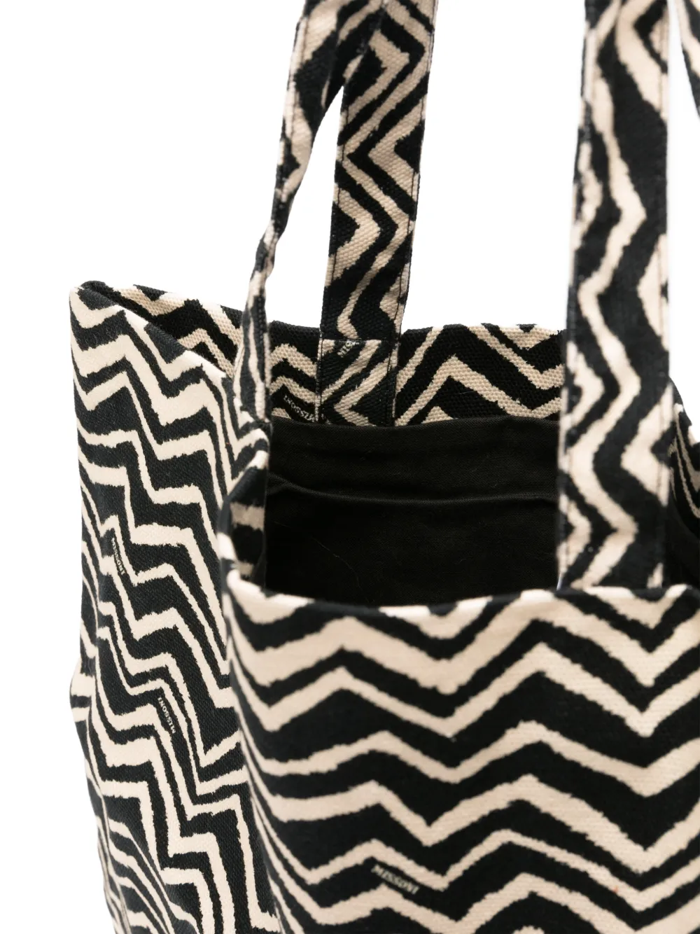 Missoni Kids Shopper met zigzag-patroon Zwart
