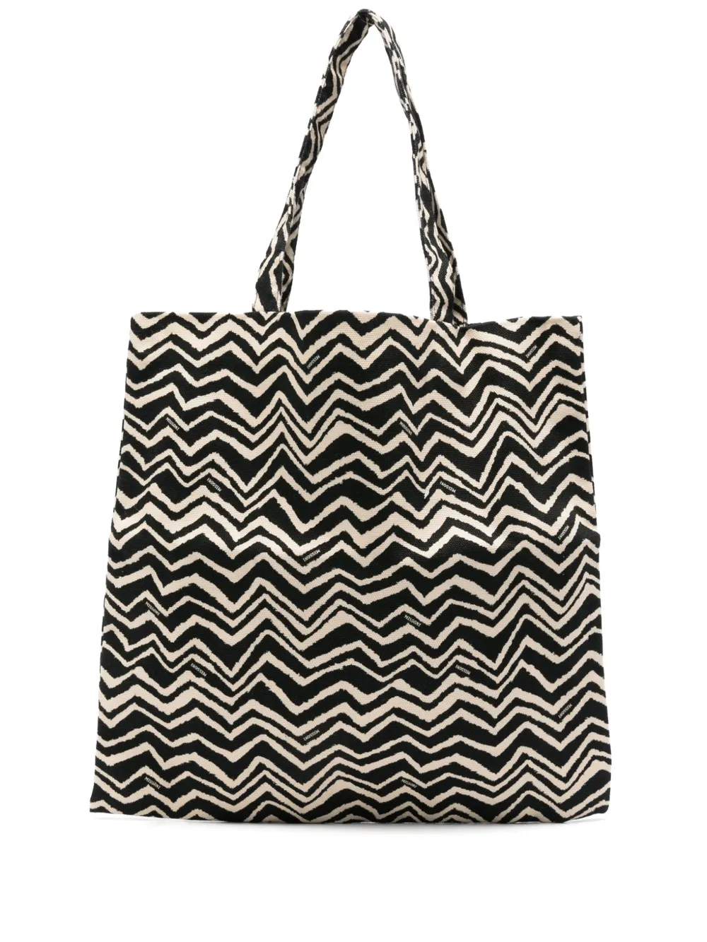 Missoni Kids Borsa tote con motivo a zigzag - Nero