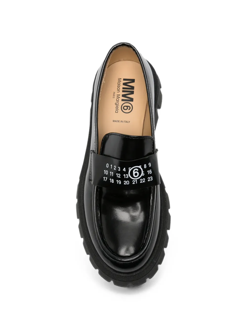 MM6 Maison Margiela Kids logo-print loafers Zwart