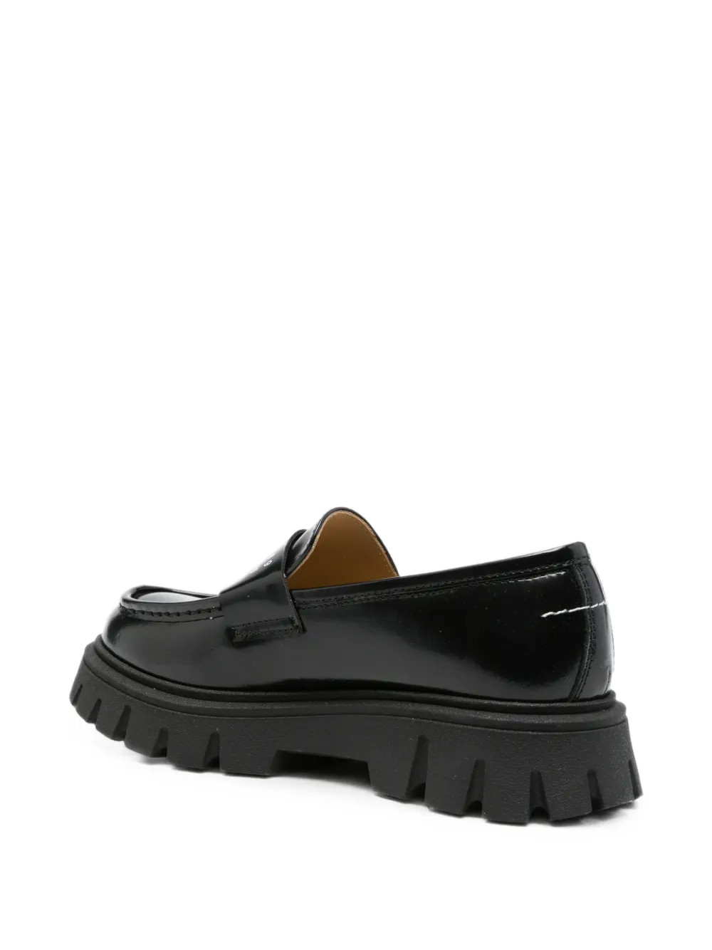 MM6 Maison Margiela Kids logo-print loafers Zwart