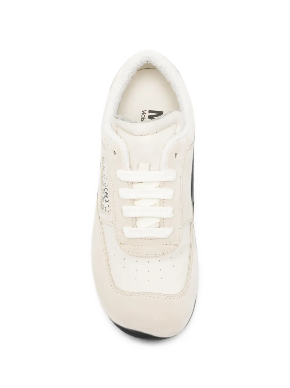 MM6 Maison Margiela Kids logo-print sneakers Beige