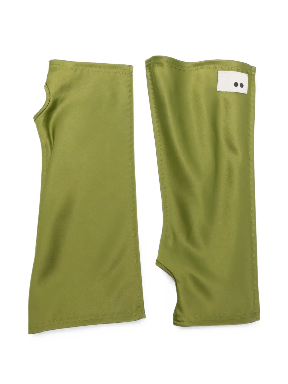 The M Zurich Fingerless Gloves In Green
