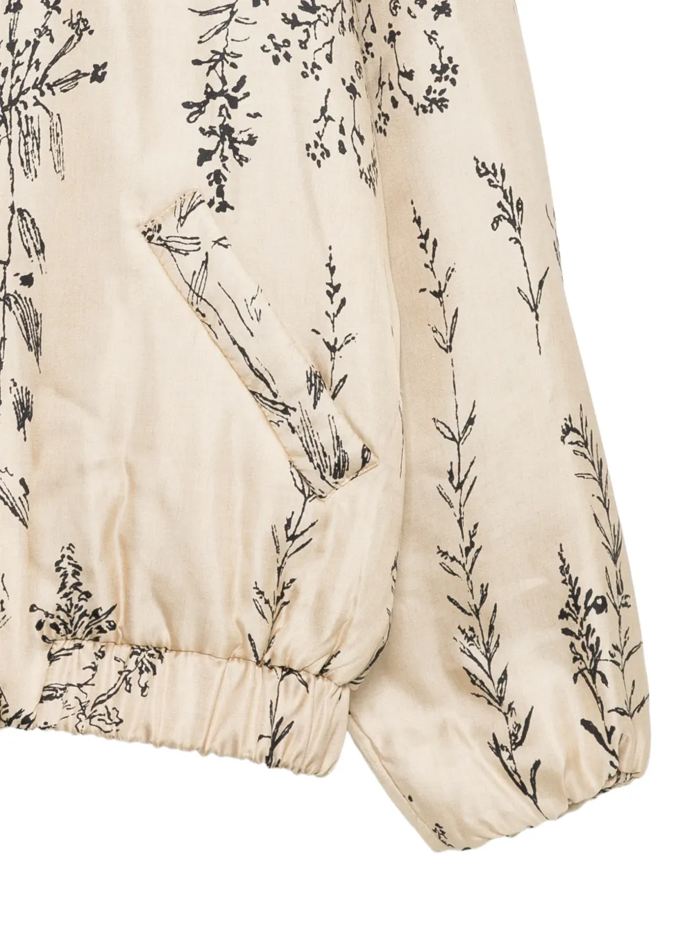 Alysi Bomberjack met bloemenprint Beige