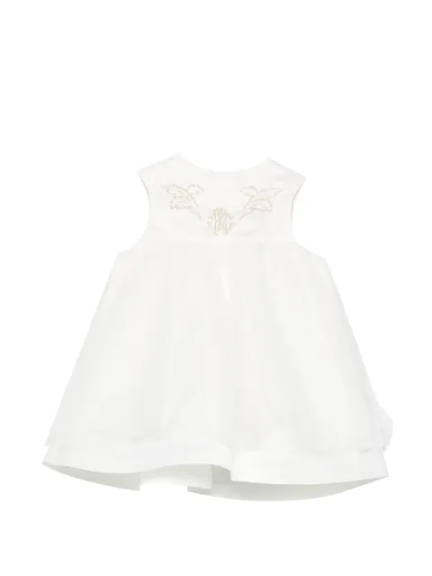 Roberto Cavalli Junior logo-embroidered sleeveless dress