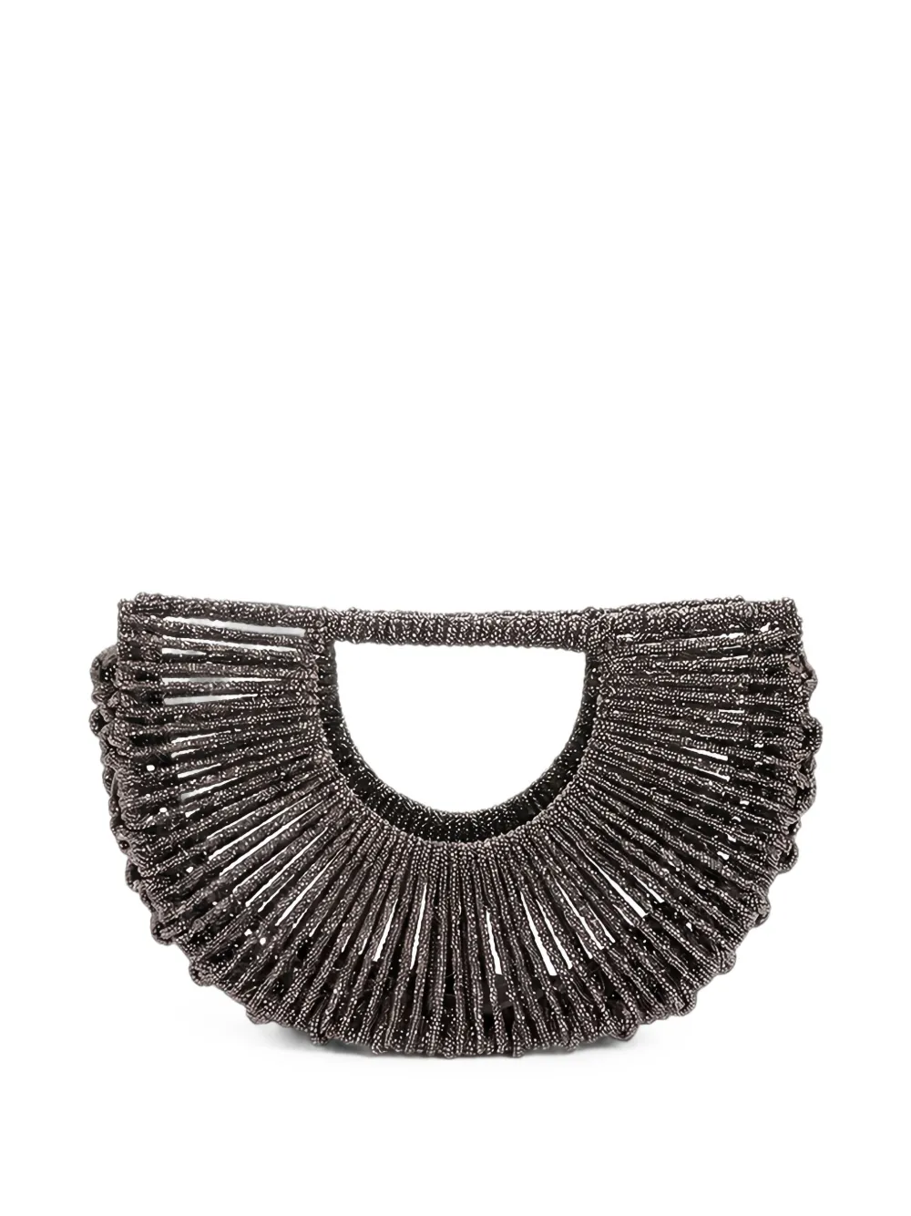 Hibourama Demetra clutch verfraaid met kristallen Grijs