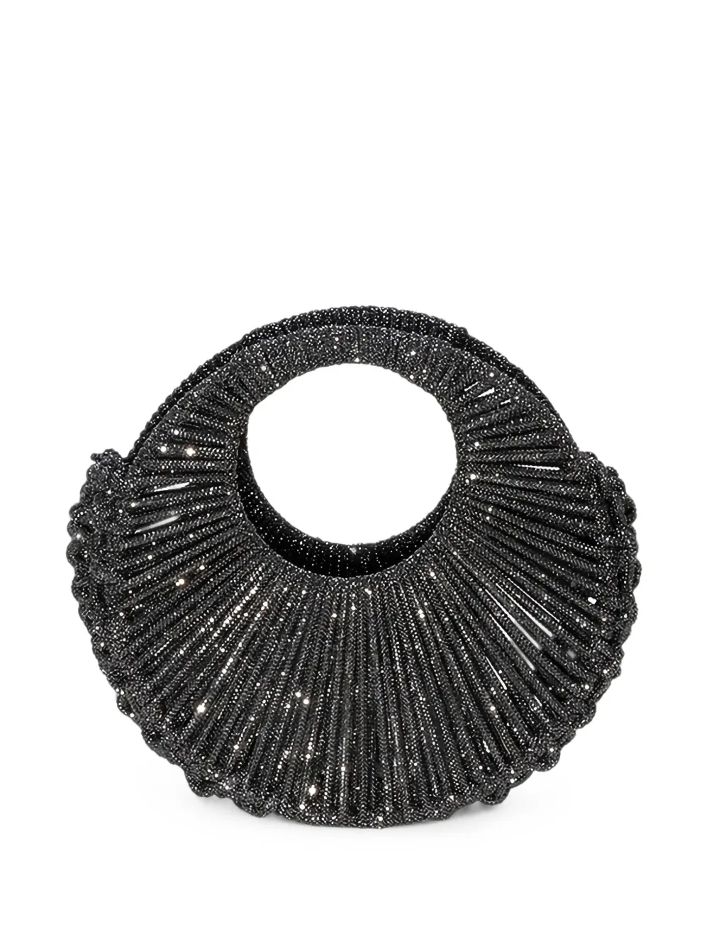 Hibourama Jaya crystal-embellished clutch bag - Grigio
