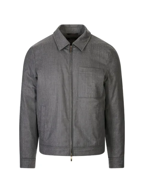 Peserico zip-up patch-pocket bomber jacket