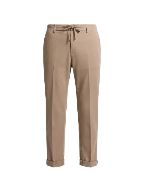 Peserico drawstring-waist turned-up tapered trousers