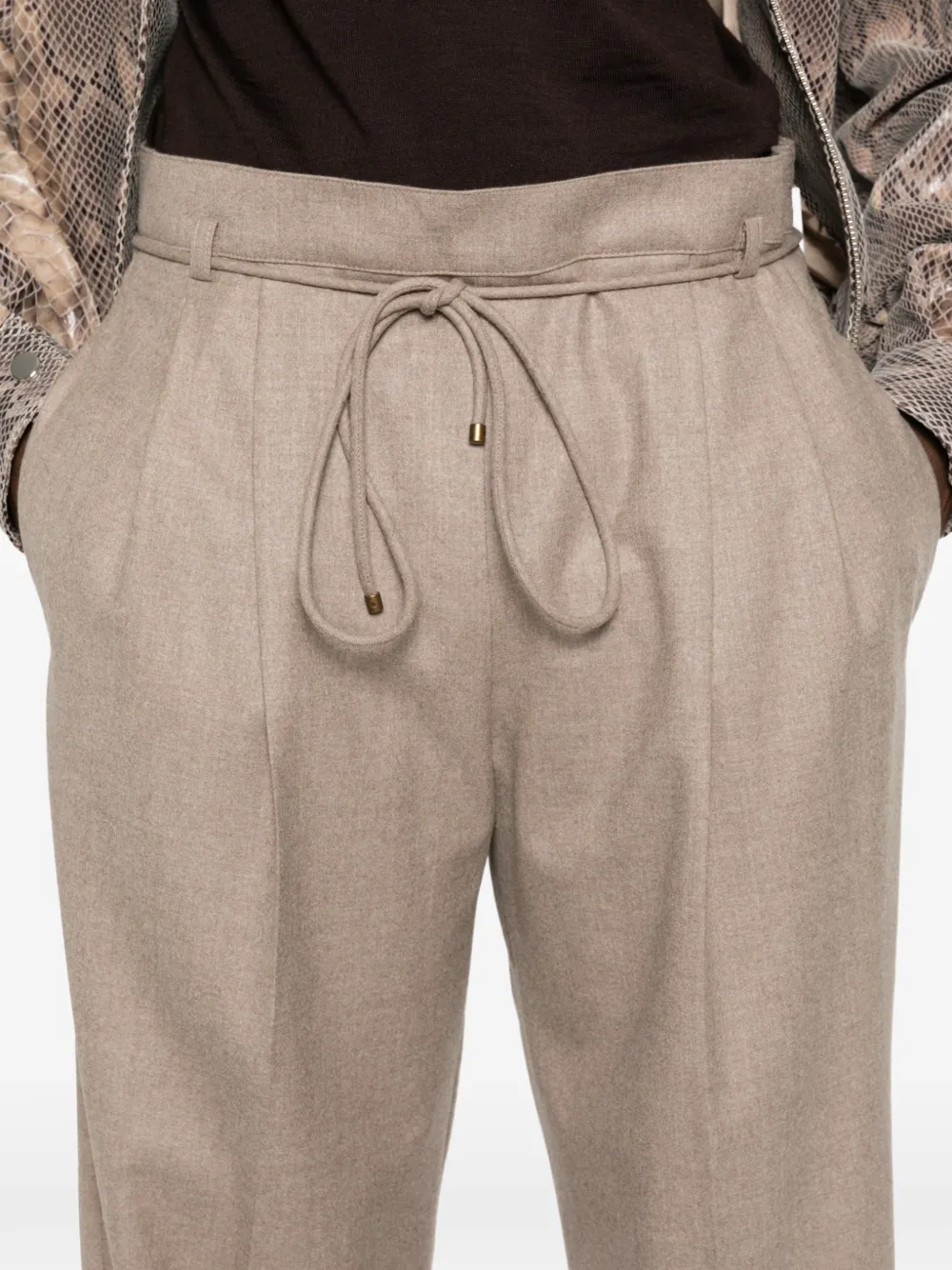 Max Mara Broek met trekkoord Bruin
