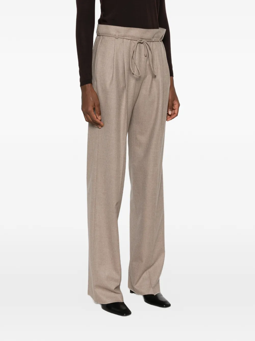 Max Mara Broek met trekkoord Bruin