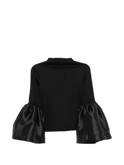Marques'Almeida puffed-sleeve ribbed-knit top
