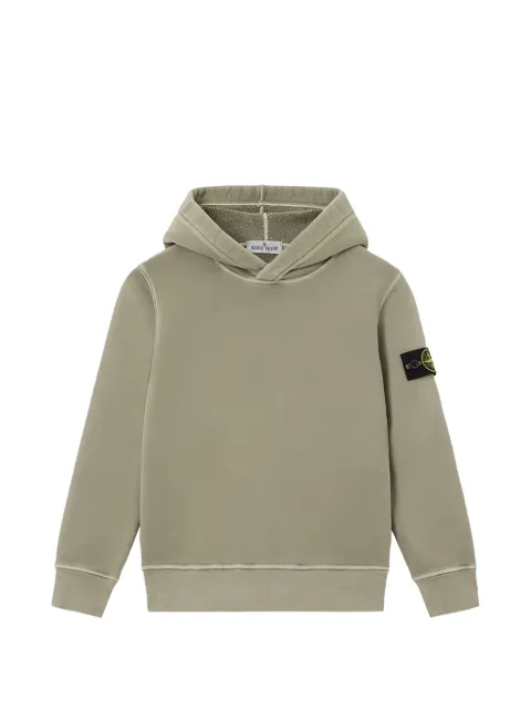 Stone Island Junior logo-patch hoodie