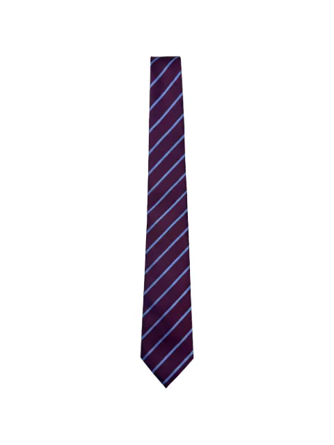Kiton diagonal-stripe silk tie