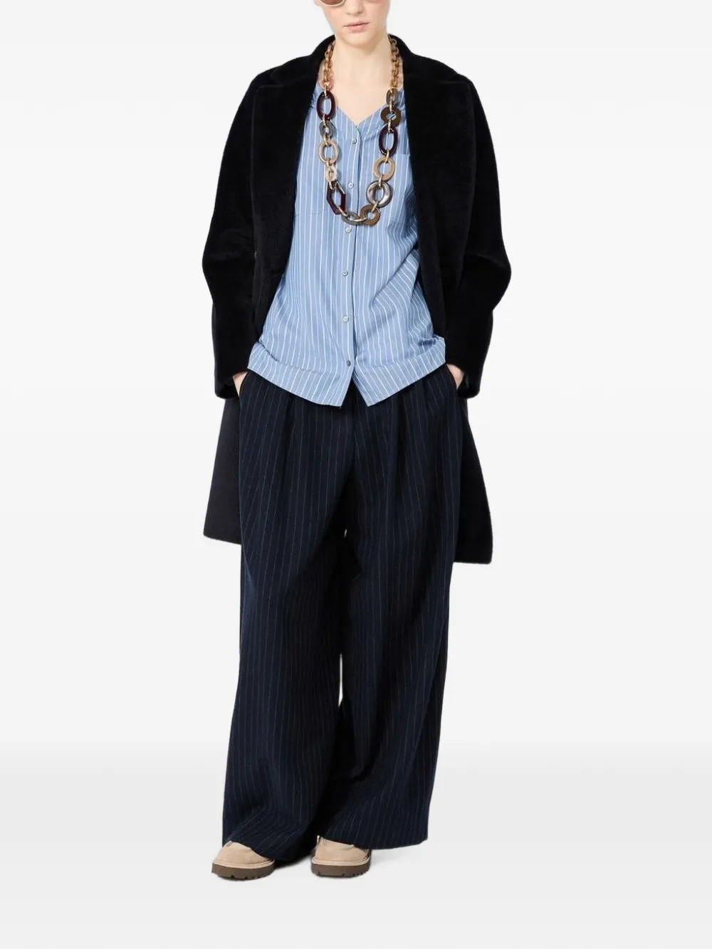 'S Max Mara Broek met krijtstreep Blauw